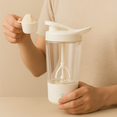 Rechargeable Electric Protein Shaker Bottle – Portable Self-Stirring Mixer Cup for Shakes & Supplements