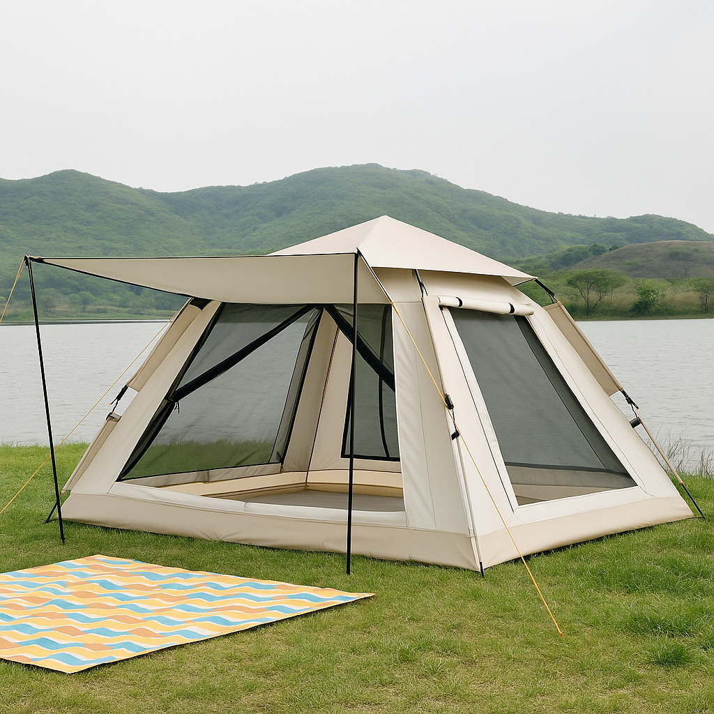 Automatic Waterproof Camping Tent (3–4 Person) | Instant Setup, All-Season Outdoor Shelter