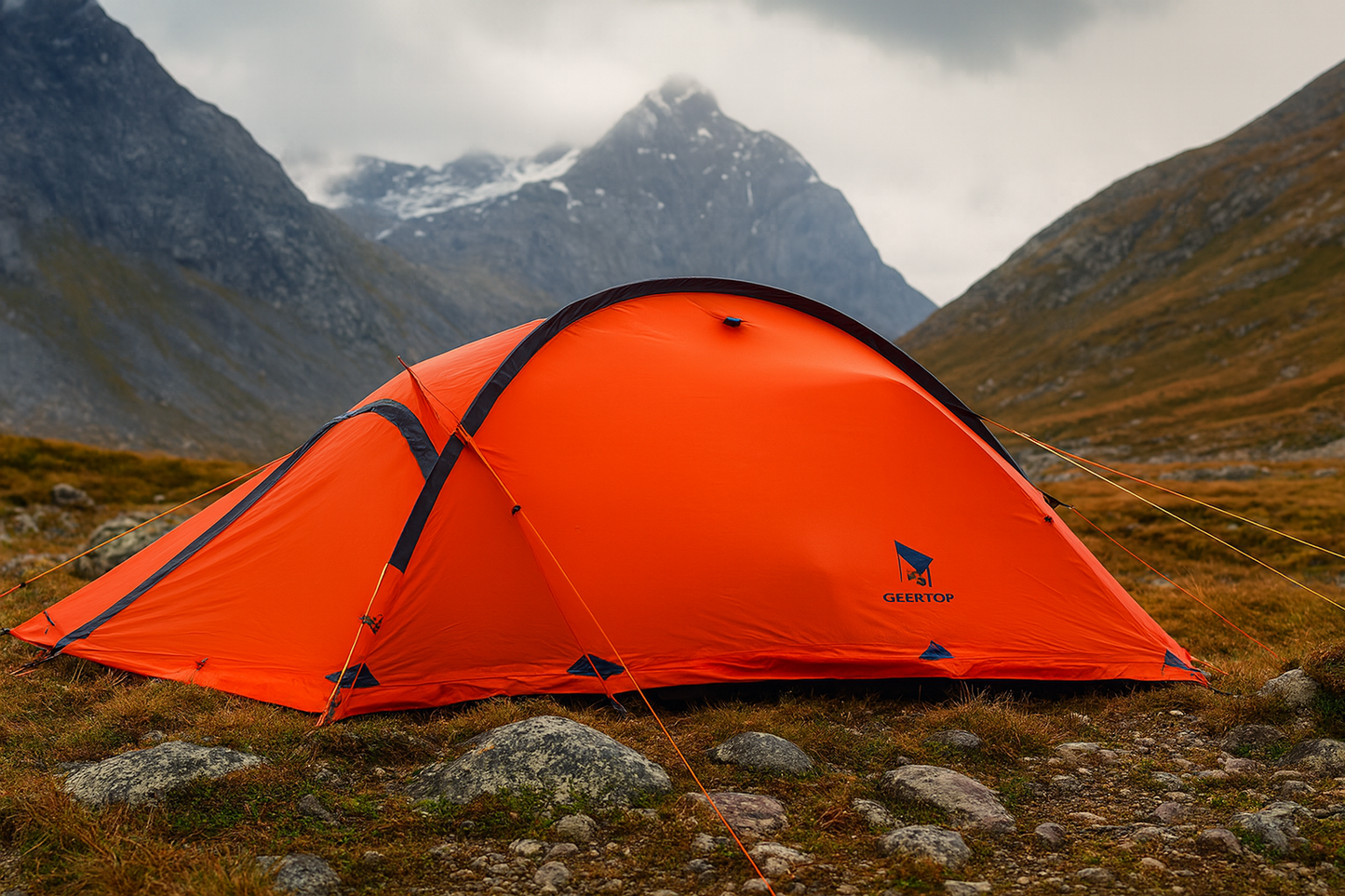 Winter Double Layer Waterproof Camping Tent | 1-2 Person Multi-Season Insulated Shelter for Hiking & Camping