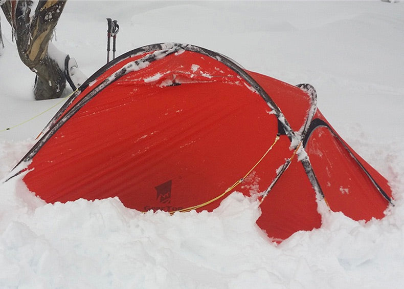 Winter Double Layer Waterproof Camping Tent | 1-2 Person Multi-Season Insulated Shelter for Hiking & Camping