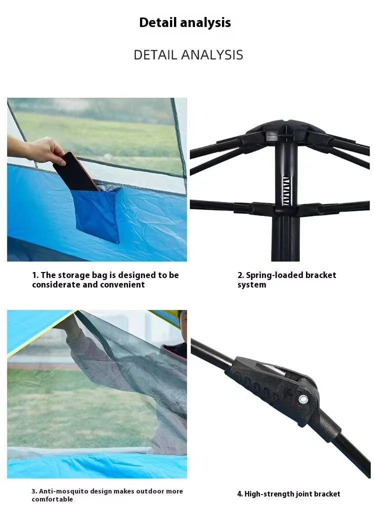 Smart Pop-Up Camping Tent – Waterproof Instant Setup for Outdoor, Hiking & Beach (2–3 & 3–4 Person)