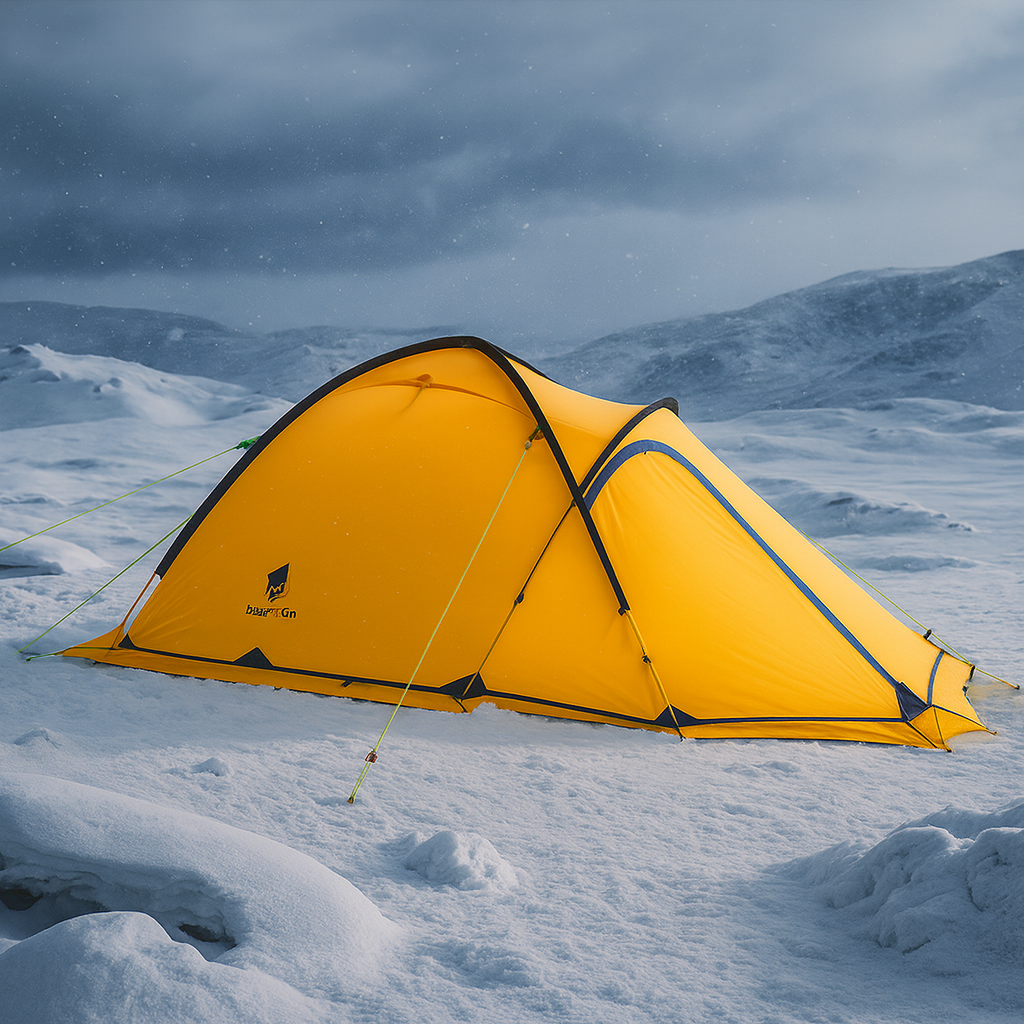 Winter Double Layer Waterproof Camping Tent | 1-2 Person Multi-Season Insulated Shelter for Hiking & Camping