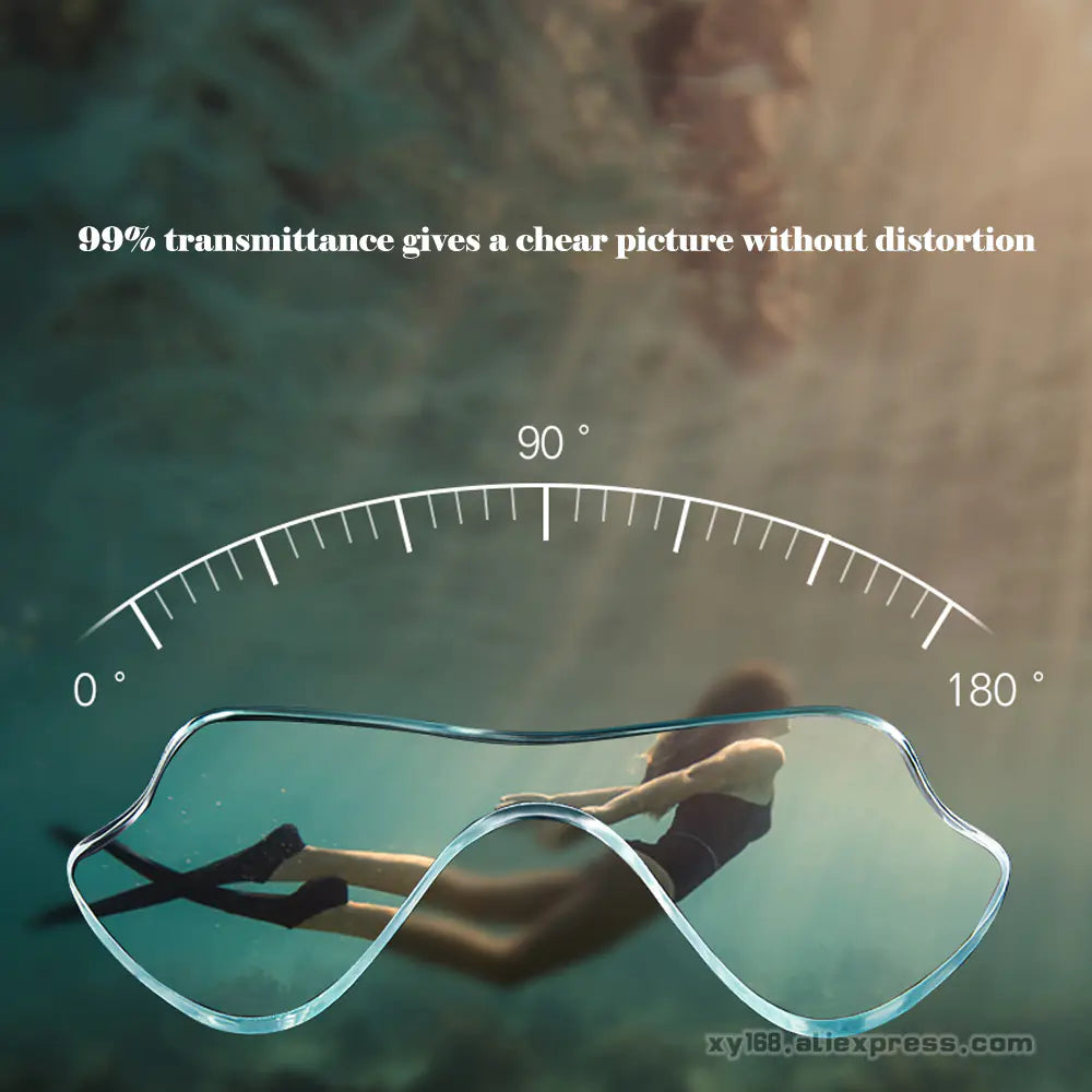 Tempered Glass Dive Mask & Dry Snorkel Set – Anti-Fog, Wide View, Leak-Proof Seal